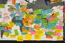 An image of the map filled with notes on hope