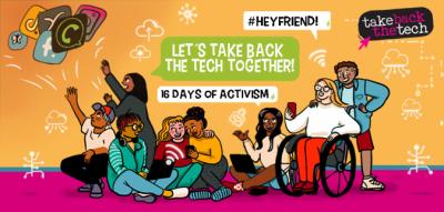 Image: Tomatoe for Take Back the Tech! image linking to #HeyFriend! Let's Take Back the Tech together: 16 Days of Activism Against Gender-Based Violence
