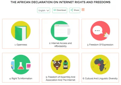image linking to Engage with the African Declaration on Internet Rights and Freedoms