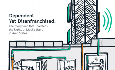  image linking to SMEX: Dependent Yet Disenfranchised: The policy void that threatens the rights of mobile users in Arab states 