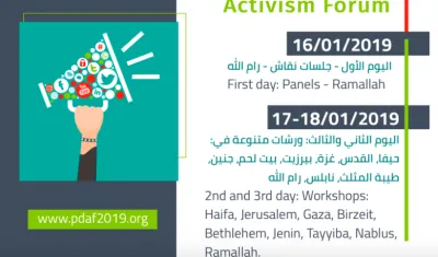 image linking to Palestinian Digital Activism Forum to take place in January 2019