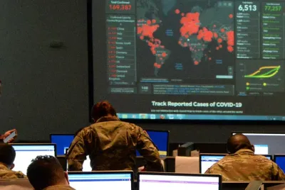 Photo: "Operation COVID-19", New York National Guard, used under CC BY-ND 2.0 licence (https://flic.kr/p/2iEXLbu) image linking to NGO and expert statement to the OECD Secretary General on COVID-19, privacy and fundamental rights