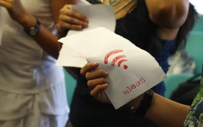 Photo by Fungai Machirori during the Making a Feminist Internet meeting in 2017. image linking to Women and community networks in Africa