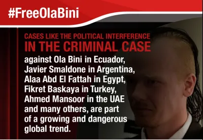 image linking to Joint statement for the protection of digital rights defenders