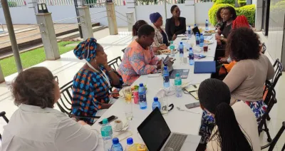African women gathering during the 2022 Africa Internet Governance Forum (AfIGF) happening in Lilongwe, Malawi on 19-21 July. Photo: Josephine Miliza image linking to Interview with Risper Akinyi: Women cultivating community networks in Africa